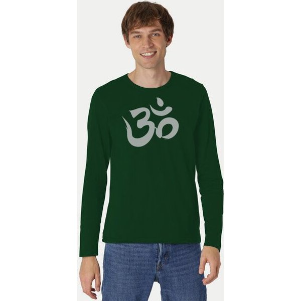 Peaces.bio - handbedruckte Biomode Bio-Herren-Langarmshirt "OM"