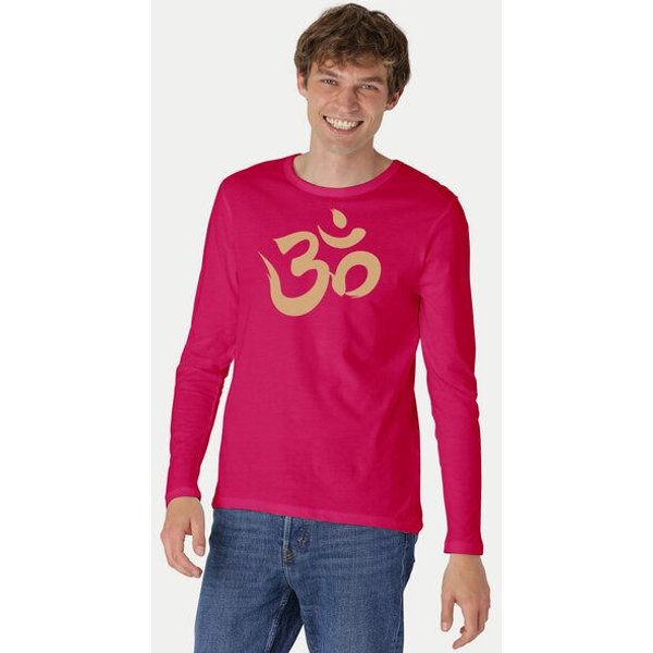 Peaces.bio - handbedruckte Biomode Bio-Herren-Langarmshirt "OM"