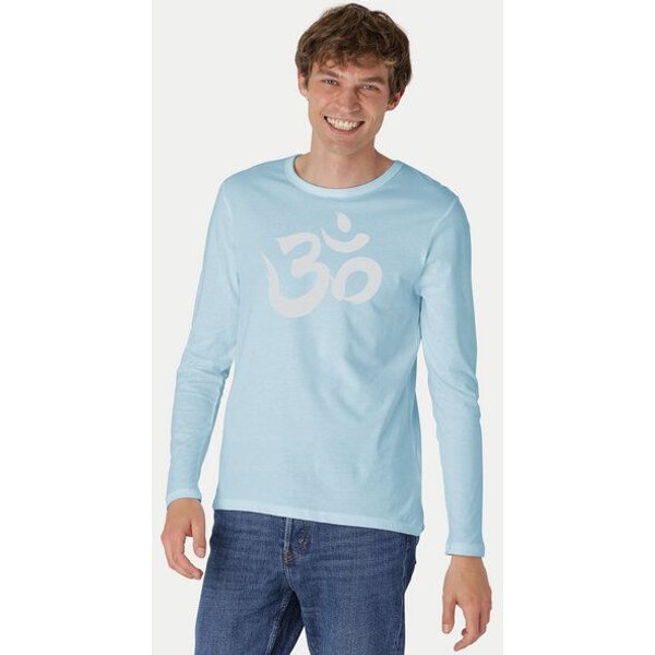 Peaces.bio - handbedruckte Biomode Bio-Herren-Langarmshirt "OM"