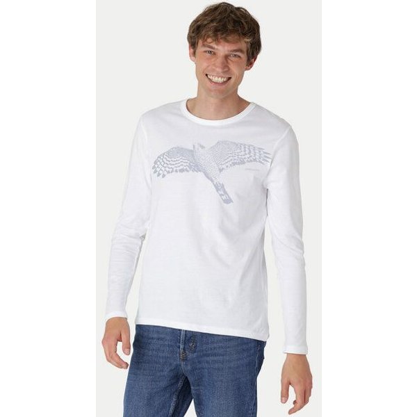 Peaces.bio - handbedruckte Biomode Bio-Herren-Langarmshirt "Sperber"