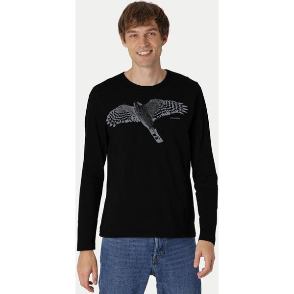 Peaces.bio - handbedruckte Biomode Bio-Herren-Langarmshirt "Sperber"