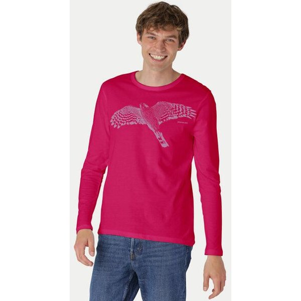 Peaces.bio - handbedruckte Biomode Bio-Herren-Langarmshirt "Sperber"