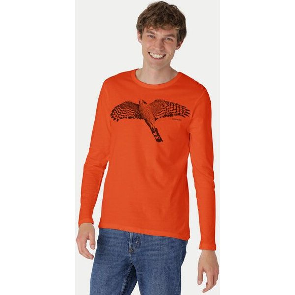 Peaces.bio - handbedruckte Biomode Bio-Herren-Langarmshirt "Sperber"