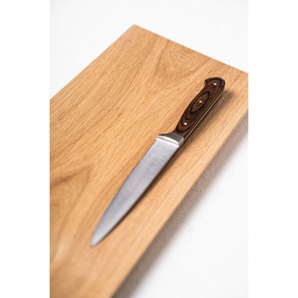 kleiderleiter_de Schneidebrett HANA, Küchenbrett mit Schweizer Kante aus massiver Eiche
