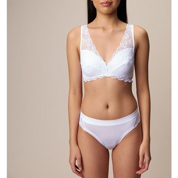 CASAGiN Bralette-BH aus natürlichem Bio-Stoff und weicher Öko-Spitze mit schlichtem Design