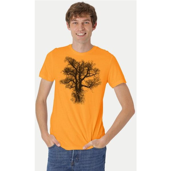 Peaces.bio - handbedruckte Biomode Bio-Herren-T-Shirt Chestnut