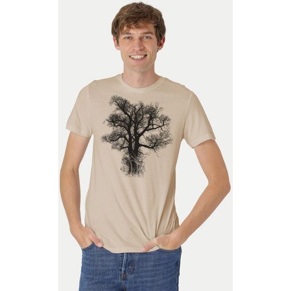 Peaces.bio - handbedruckte Biomode Bio-Herren-T-Shirt Chestnut