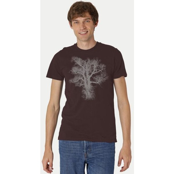 Peaces.bio - handbedruckte Biomode Bio-Herren-T-Shirt Chestnut
