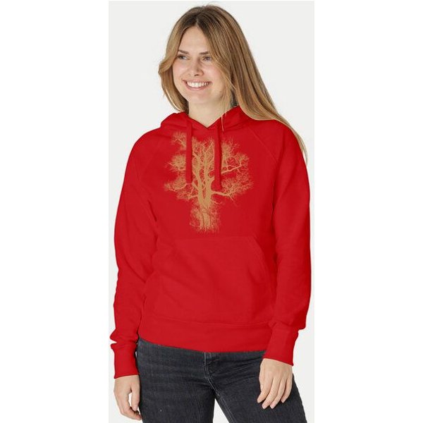 Peaces.bio - handbedruckte Biomode Bio-Damen-Kapuzensweater Chestnut