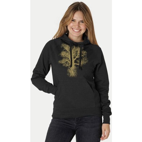 Peaces.bio - handbedruckte Biomode Bio-Damen-Kapuzensweater Chestnut
