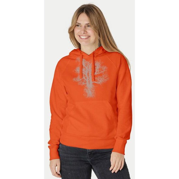 Peaces.bio - handbedruckte Biomode Bio-Damen-Kapuzensweater Chestnut