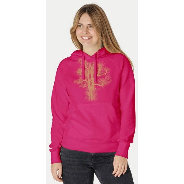 Peaces.bio - handbedruckte Biomode Bio-Damen-Kapuzensweater Chestnut