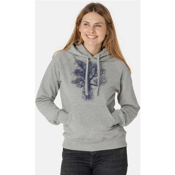 Peaces.bio - handbedruckte Biomode Bio-Damen-Kapuzensweater Chestnut