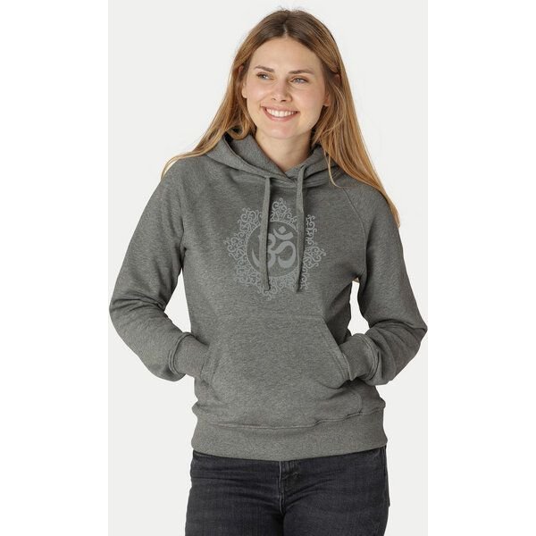 Peaces.bio - handbedruckte Biomode Bio-Damen-Kapuzensweater "Classic-Om"