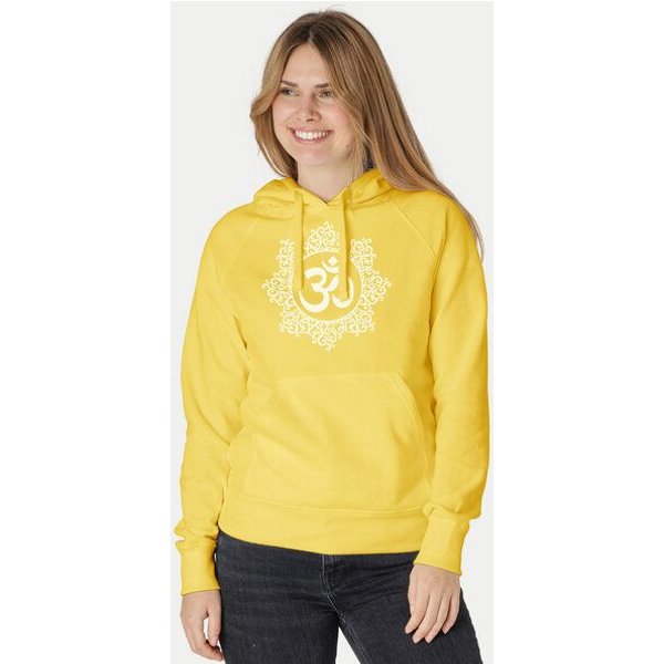 Peaces.bio - handbedruckte Biomode Bio-Damen-Kapuzensweater "Classic-Om"