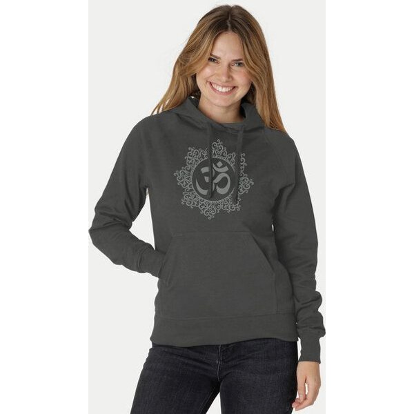 Peaces.bio - handbedruckte Biomode Bio-Damen-Kapuzensweater "Classic-Om"