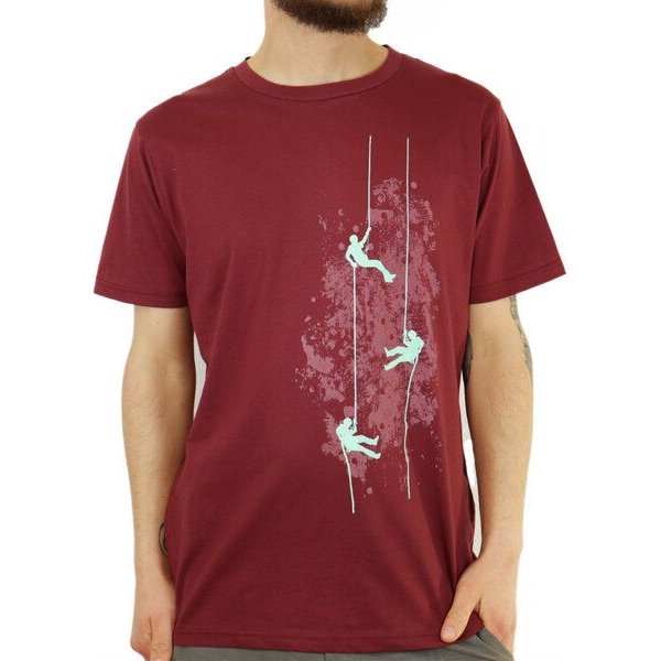 Spangeltangel Herrenshirt "Kletterer", bedruckt, Herren, Siebdruck, sportlich