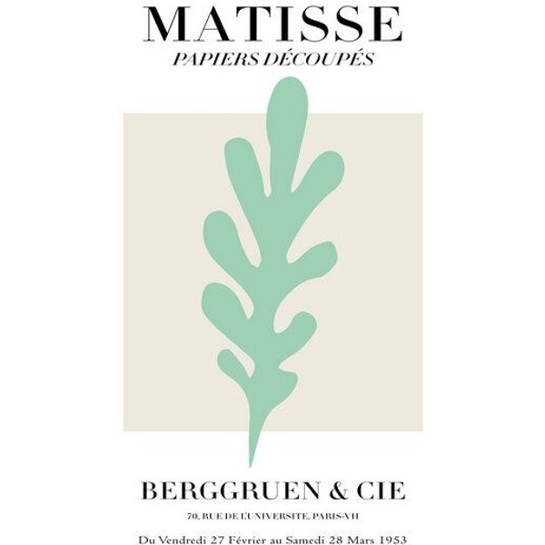 Photocircle Poster / Leinwandbild - Matisse - Papiers Découpés, grün und beige