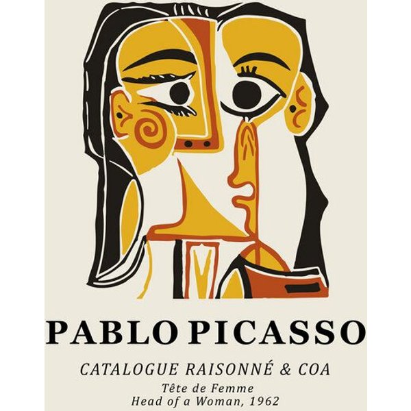 Photocircle Poster / Leinwandbild - Pablo Picasso - Tête De Femme 1962