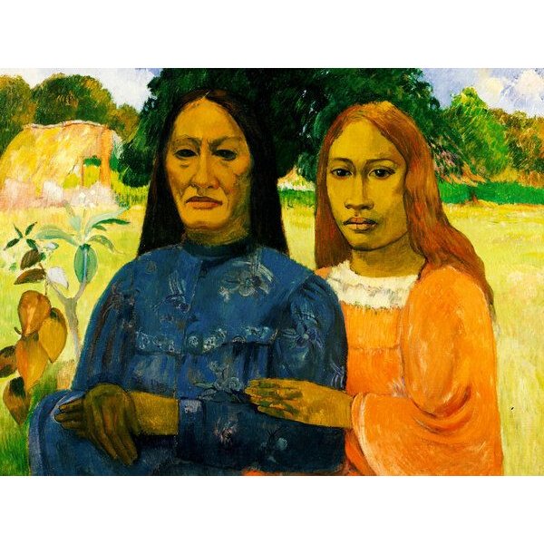Photocircle Poster / Leinwandbild - Two Women von Paul Gauguin