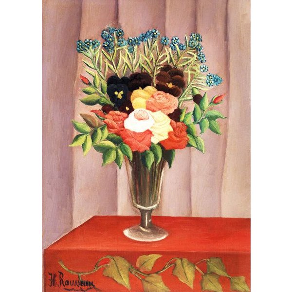 Photocircle Poster / Leinwandbild - Blumenstrauß (Bouquet de fleurs) von Henri Rousseau