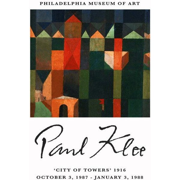 Photocircle Poster / Leinwandbild - City of Towers - Paul Klee Ausstellungsposter