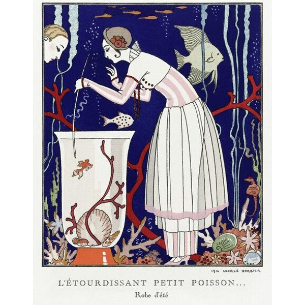 Photocircle Poster / Leinwandbild - L'étourdissant petit poisson von George Barbier