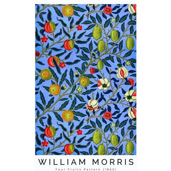Photocircle Poster / Leinwandbild - Four Fruits Pattern II von William Morris