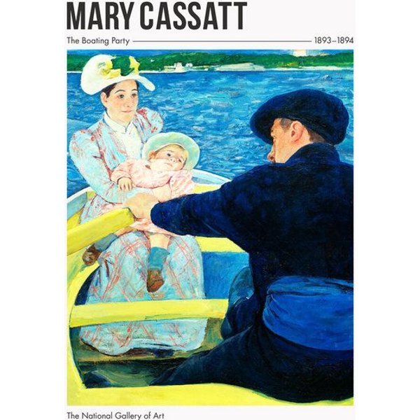 Photocircle Poster / Leinwandbild - The Boating Party von Mary Cassatt
