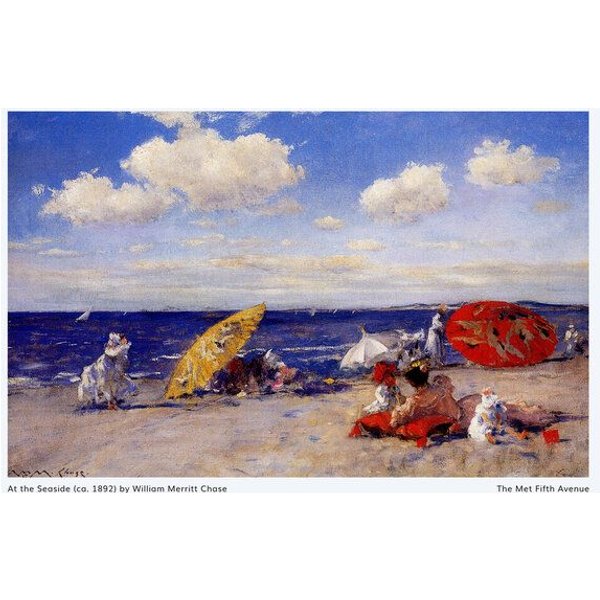 Photocircle Poster / Leinwandbild - William Merritt Chase: Am Meer - Ausstellungsposter