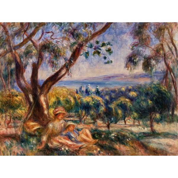 Photocircle Poster / Leinwandbild - Pierre-Auguste Renoir: Landschaft mit Figuren bei Cagnes