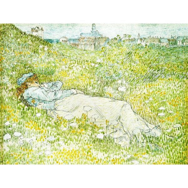 Photocircle Poster / Leinwandbild - Jan Toorop: Frau liegt in den Dünen bei Noordwijk