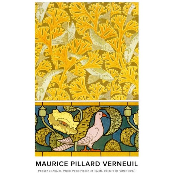 Photocircle Poster / Leinwandbild - Maurice Pillard Verneuil: Poisson et algues - Ausstellungsposter