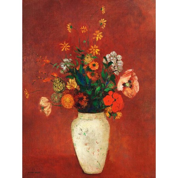 Photocircle Poster / Leinwandbild - Odilon Redon - Blumenbouquet in Chinesischer Vase
