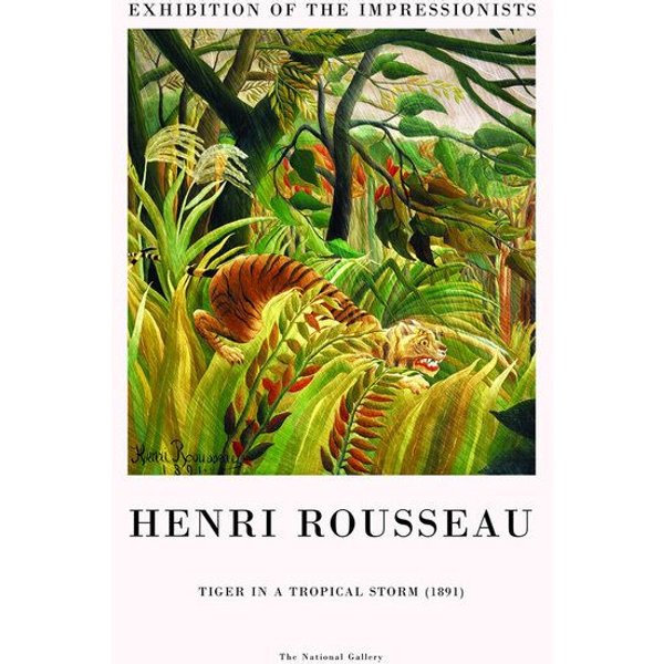 Photocircle Poster / Leinwandbild - Henri Rousseau: Tiger in einem tropischen Sturm - Ausstellungsposter