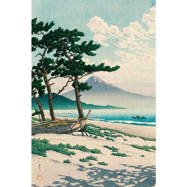 Photocircle Poster / Leinwandbild - Lake Toya in Hokkaido by Hasui Kawase
