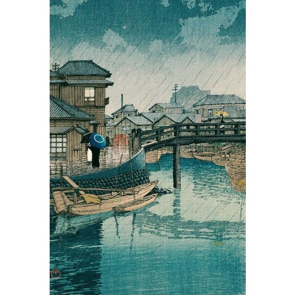 Photocircle Poster / Leinwandbild - Shinagawa by Kawase Hasui