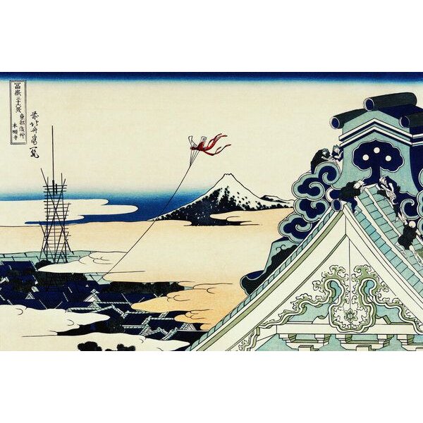 Photocircle Poster / Leinwandbild - Toto Asakusa Honganji by Katsushika Hokusai