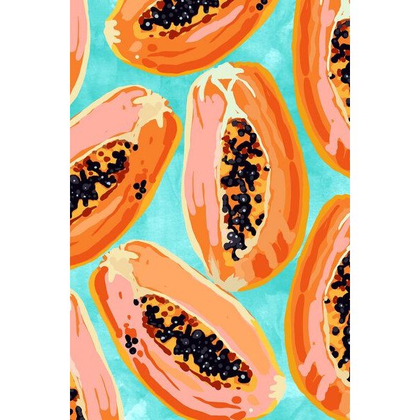 Photocircle Poster / Leinwandbild - Big Papaya Watercolor Painting