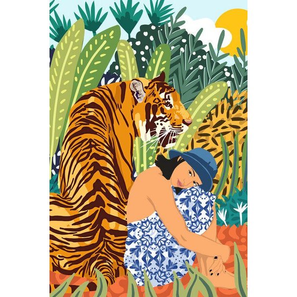 Photocircle Poster / Leinwandbild - Awaken The Tiger Within Illustration