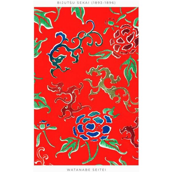 Photocircle Poster / Leinwandbild - Flower Pattern by Watanabe Seitei 1893