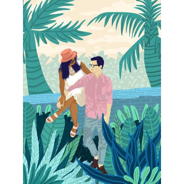 Photocircle Poster / Leinwandbild - Tropical Romance