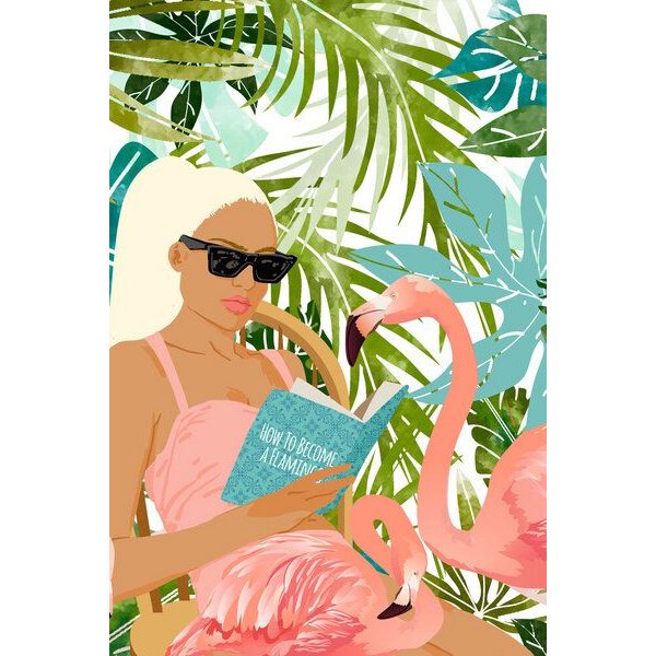 Photocircle Poster / Leinwandbild - How To Become a Flamingo