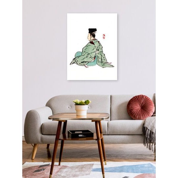 Photocircle Poster / Leinwandbild - Alter japanischer Kaiser von Kōno Bairei