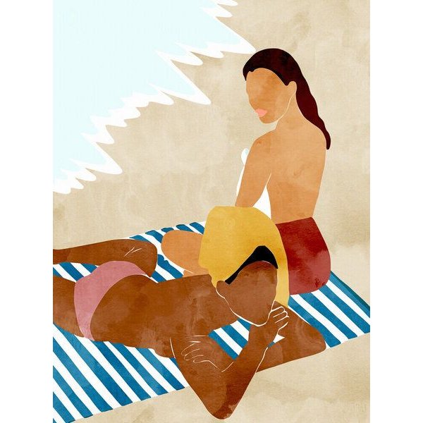 Photocircle Poster / Leinwandbild - Beach Besties