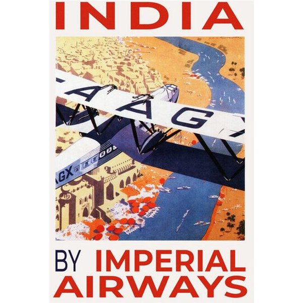 Photocircle Poster / Leinwandbild - India - by Imperial Airways