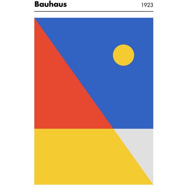 Photocircle Poster / Leinwandbild - Bauhaus 1923 (bunt)