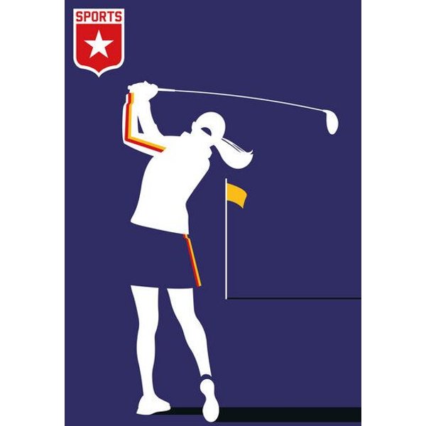 Photocircle Poster / Leinwandbild - Female Golf
