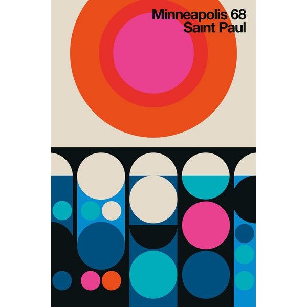 Photocircle Poster / Leinwandbild - Minneapolis 68 Saint Paul