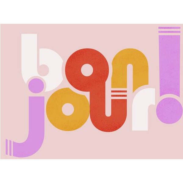 Photocircle Poster / Leinwandbild - bonjour - french